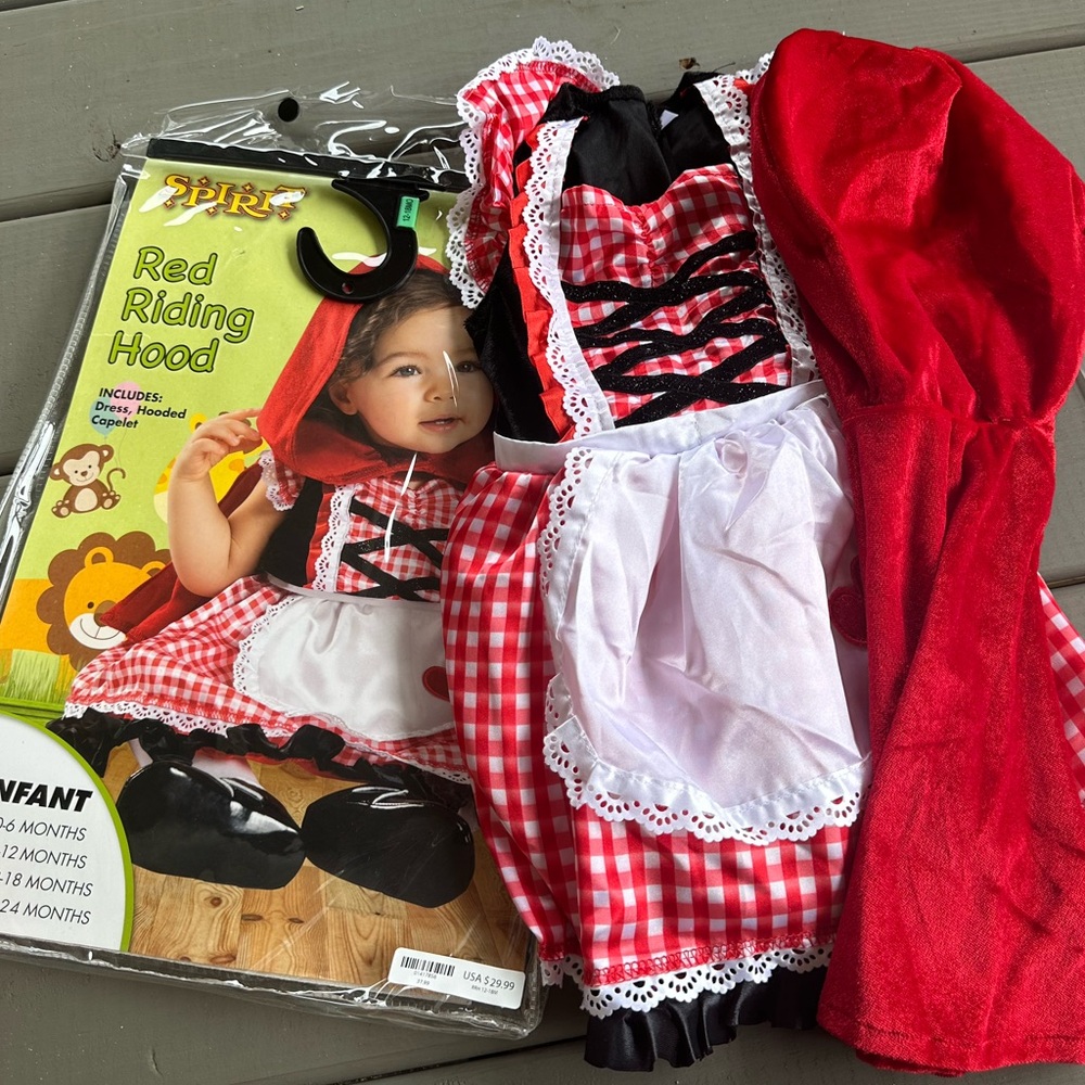 12-18 months little red riding hood Halloween costume